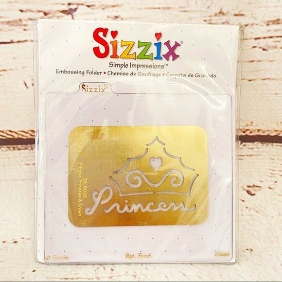 SIZZIX Princess Crown Embossing Folder - Picture 1 of 3